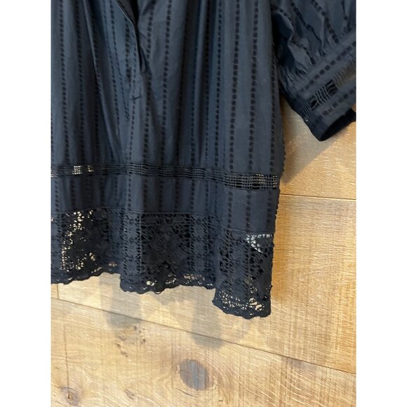 ULLA JOHNSON Faye Puff-Sleeve Cotton Eyelet Blouse shirt size 6 - Picture 5 of 10